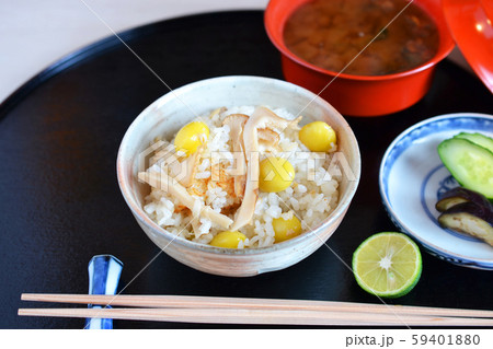 銀杏入り松茸ご飯 銀杏入り松茸ご飯 59401880