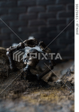 墓場と骸骨のジオラマ模型 墓場と骸骨のジオラマ模型 59402466