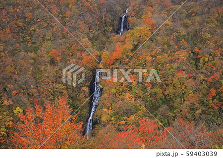 【宮城県】錦秋の蔵王の三階の滝 59403039
