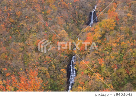 【宮城県】錦秋の蔵王の三階の滝 59403042