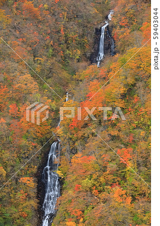 【宮城県】錦秋の蔵王の三階の滝 59403044