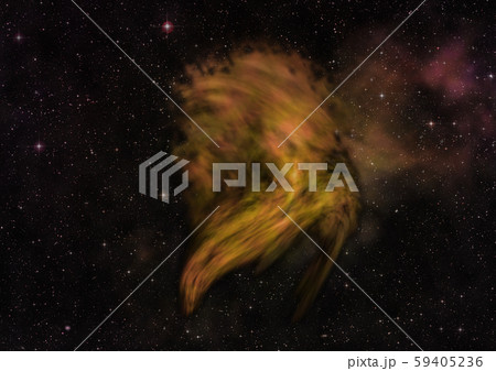 Star field in space and a nebulae. 3D rendering 59405236