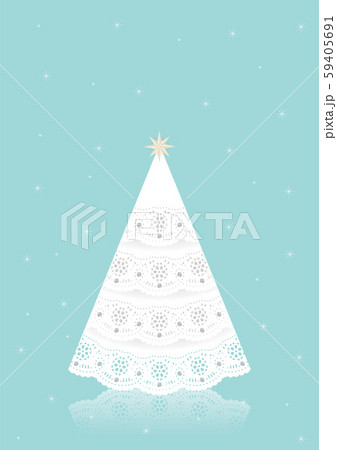 レースペーパーのchristmas Treeのイラスト素材