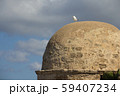 The fortress tower of old Alghero town bastion in Sardinia 59407234