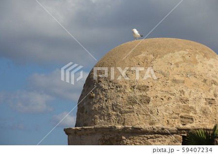 The fortress tower of old Alghero town bastion in Sardinia 59407234