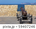 Historical cannon in old town of Alghero, Sardinia island, Italy 59407246