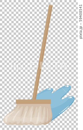Illustration of polishing with a mop Illustration of polishing with a mop 59408541