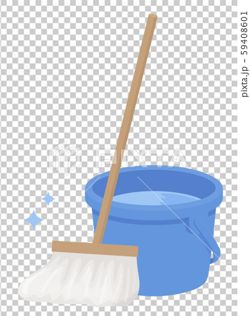 Cleaning Mop And Bucket Illustration Cleaning Stock Illustration