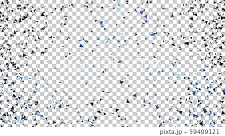 CGパーティクル　星型から拡散するトライアングルの紙吹雪 59409121