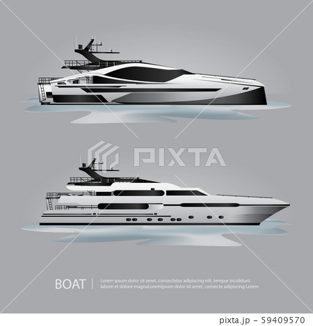 Transportation Boat Tourist Yacht to Travel Vector Illustration 59409570