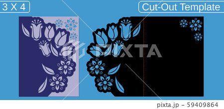 Laser cut wedding invitation card template. Laser cut wedding invitation card template. 59409864