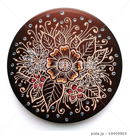 Mehendi painted flowers 59409903