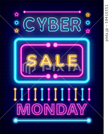 Cyber Sale on Monday, Neon Board with Promotion 59410351