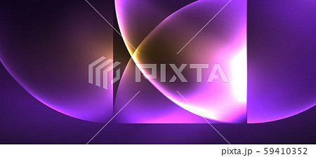 Dynamic lines and shapes, glass neon glowing effect. Modern neon glow geometric shapes, great design 59410352