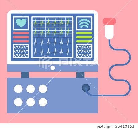 Scan Heartbeat, Cardiology Tech, Clinic Vector Scan Heartbeat, Cardiology Tech, Clinic Vector 59410353