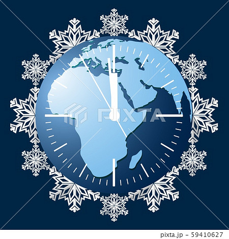 Clock dial on the background of planet Earth Clock dial on the background of planet Earth 59410627