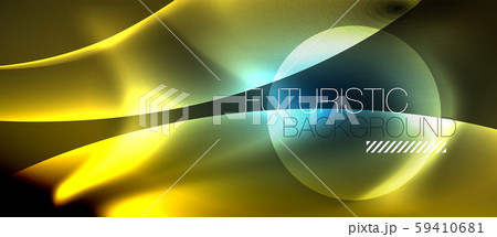 Neon glowing lines, magic energy space light concept, abstract background wallpaper design 59410681