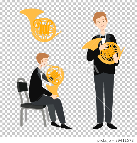 一個男人拿著喇叭的矢量圖 59411578