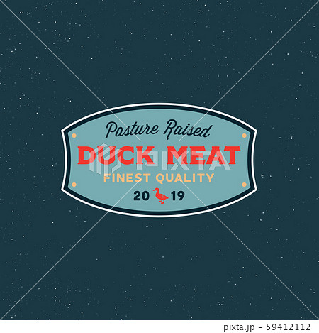 premium fresh duck meat label. retro styled meat shop emblem. vector illustration premium fresh duck meat label. retro styled meat shop emblem. vector illustration 59412112