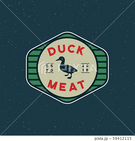 premium fresh duck meat label. retro styled meat shop emblem. vector illustration premium fresh duck meat label. retro styled meat shop emblem. vector illustration 59412115