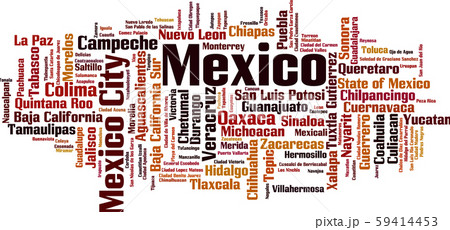 Cities in Mexico word cloud 59414453