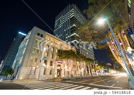 名古屋市伏見 広小路通のイルミネーション　UFJ貨幣資料館　広小路クロスタワー   59418818