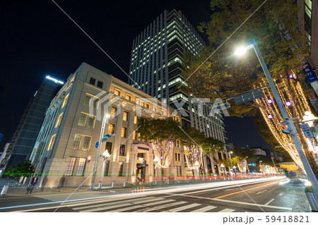 名古屋市伏見 広小路通のイルミネーション　UFJ貨幣資料館　広小路クロスタワー   59418821