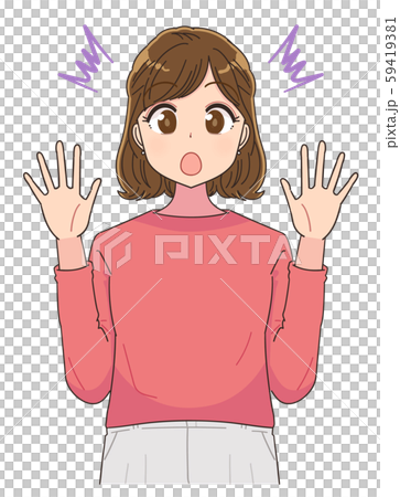 Anime manga female illustration plain clothes college student student 59419381