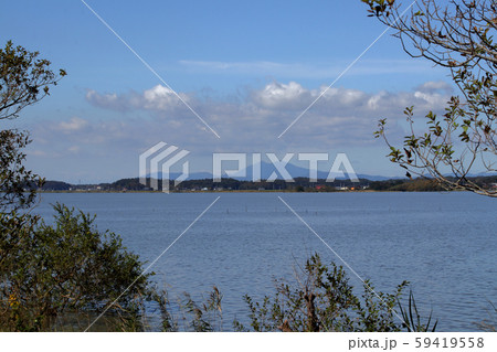 ロマンチック茨城（日本で二番に大きい霞ケ浦、ここ古渡は茨城百景にも選ばれた風光明媚な景勝地である。） 59419558