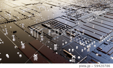 Abstract Central Computer Processors Concept. 3D illustration 59420786