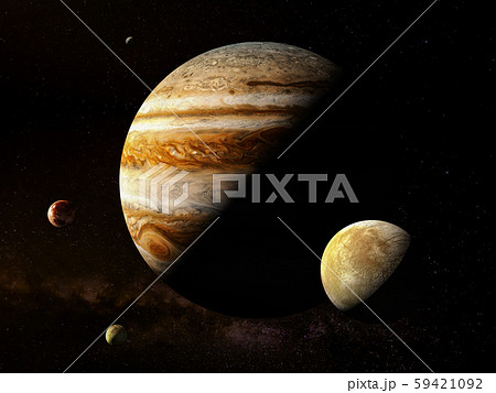 illustrations of all jupiter moons