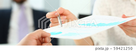 Gorgeous woman discuss project 59421250