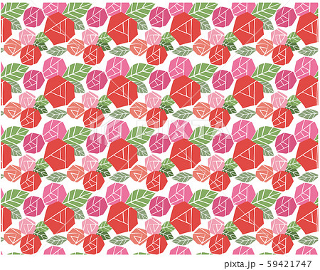 花柄 北欧風 パターン 背景 薔薇 ローズのイラスト素材