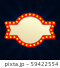 Retro Light Vintage signboard, cinema, billboard with lightbulp vector illustration 59422554