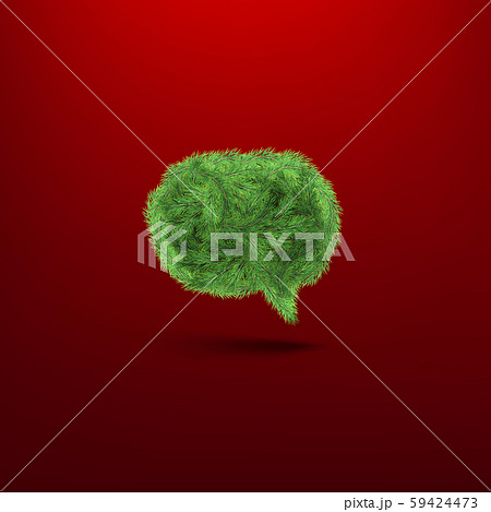 Christmas and New Year design template - bubble for speech made from fir tree. EPS 10 Christmas and New Year design template - bubble for speech made from fir tree. EPS 10 59424473