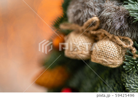 Beautiful Christmas tree. Preparation for holidays concept. Flower shop is a work of a professional 59425496