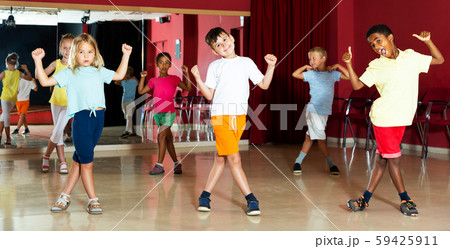 Kids having dancing class in studio Kids having dancing class in studio 59425911