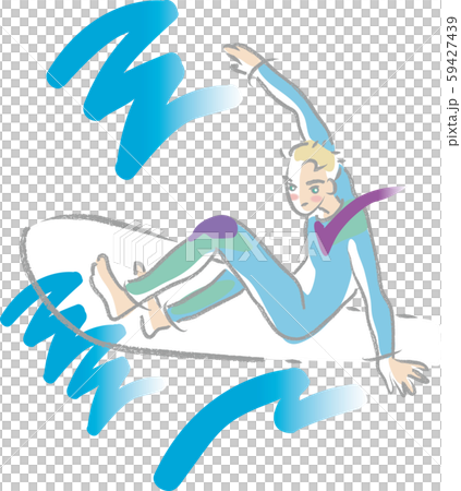 サーフィンをする男性 59427439