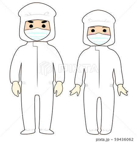 Clean room staff wearing protective and... - Stock Illustration [59436062]  - PIXTA