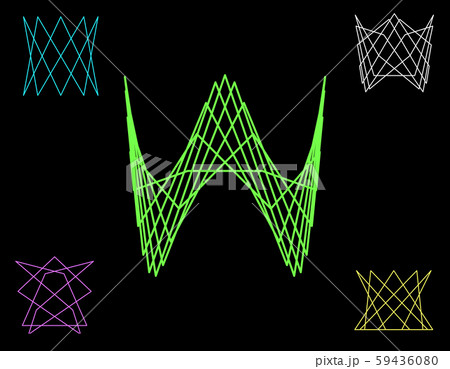 Abstract geometric shapes of lines. Vector outline 59436080