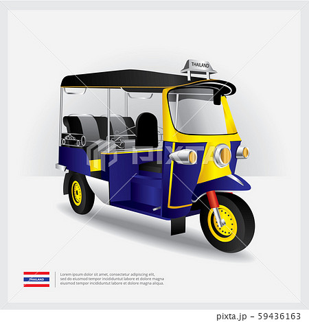 Thailand Tuk Tuk Car Vector Illustration Thailand Tuk Tuk Car Vector Illustration 59436163