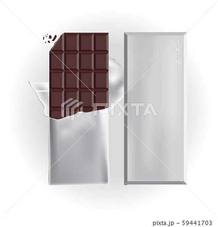 Chocolate Bar with Foil Wrap Vector Illustration 59441703