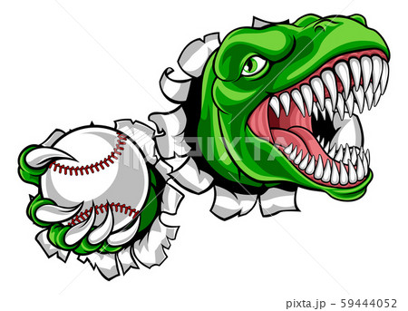 Dinosaur Baseball Player Animal Sports Mascot 59444052