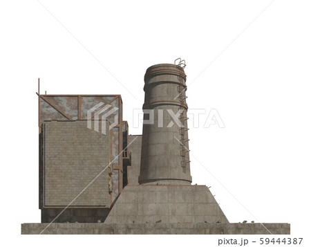 Industrial building of the future concept isolated on white background 3d illustration Industrial building of the future concept isolated on white background 3d illustration 59444387
