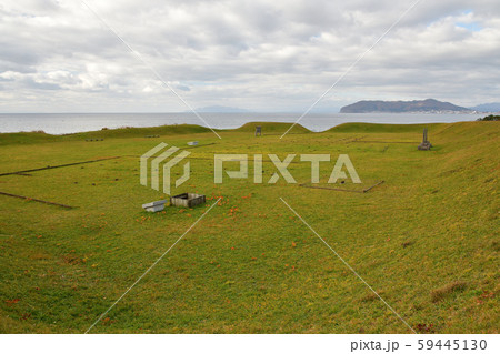 北海道函館市銭亀沢で志海苔館跡の風景を撮影 59445130