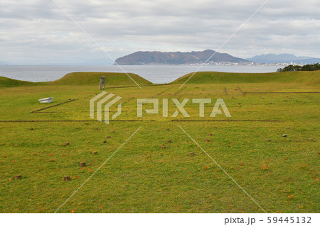 北海道函館市銭亀沢で志海苔館跡の風景を撮影 59445132