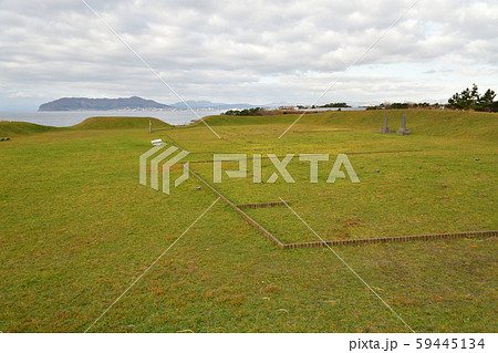北海道函館市銭亀沢で志海苔館跡の風景を撮影 59445134