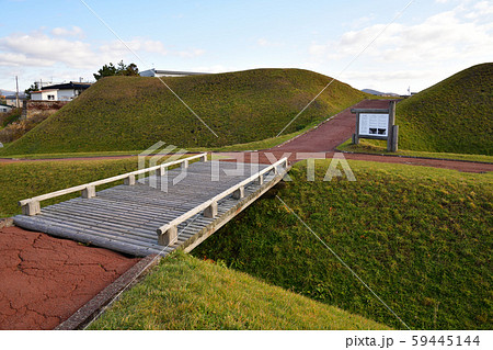 北海道函館市銭亀沢で志海苔館跡の風景を撮影 59445144