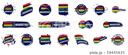 Mauritius flag, vector illustration on a white background Mauritius flag, vector illustration on a white background 59445635