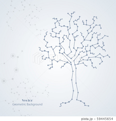 White science tree made of connected lines and dots 59445654